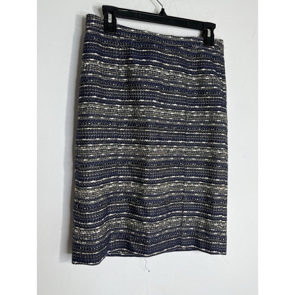 Lilly Pulitzer Womens Multicolor Striped Tweed Knee Length Pencil Skirt Size 4